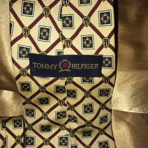Tommy Hilfiger Gold & Maroon Dress tie